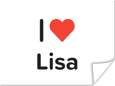 Produktbild von MuchoWow® Poster Ich liebe - Lisa - Mädchen 120x90 cm - Wandbild