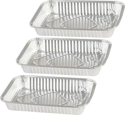 Immagine prodotto di Vaschetta MagicHome, 31,5x21,3x4,4 cm, per griglia, 3 pz, Alluminio