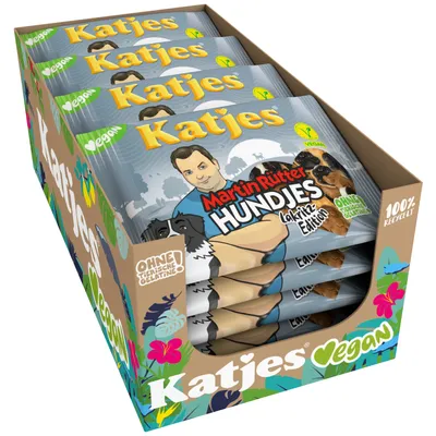 Produktbild von Katjes Martin Rütter Hundjes Lakritz Edition 18x175g - im praktischen Thekendisplay