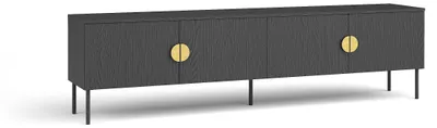 Produktbild von Lowboard MERONA 09 – 4 Türen (200×53,6×40 cm) – Schwarz Graphit