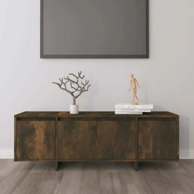 Produktbild von TV-Schrank - TV-Lowboard - Räuchereiche 120x30x40,5 cm Holzwerkstoff - TV-Regal CC27655