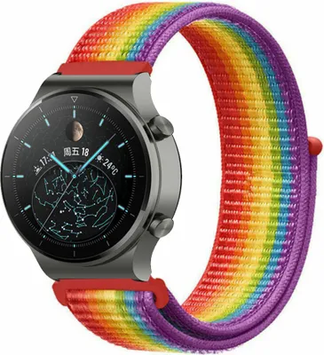 Produktbild von Strap-it Huawei Watch GT 2 Pro Nylonarmband (Regenbogen)