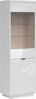 Produktbild von Vitrine Sven mit 2 Türen, Weiß, 201cm