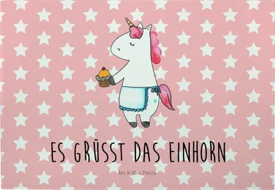 Produktbild von Mr. & Mrs. Panda Schneidebrett Einhorn Muffin - Rot Pastell - Geschenk, Geburtstag, Glas-Schneidebrett, Backen, Geburtstagsgrüße, Hackbrett, Brotzeitplatte, Unicorn, Glas