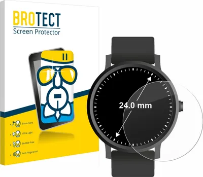 Produktbild von BROTECT Schutzglas für Armbanduhren (Kreisrund, ø: 24 mm) Schutzfolie Panzer Folie Glas Display Schutz klar