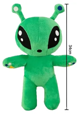 Productafbeelding van Alien pluche dier - 34 cm - Zacht Alien pluche speelgoed - Groene aliens pluche pop - Pluche kussen voor kinderen