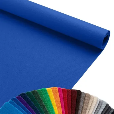 Produktbild von Primaflor Eventteppich Rips DUBLIN - Marineblau - 1,00m x 10,50m - Meterware - Viele Farben - Schwer Entflammbarer Messeteppich, Rutschfester Hochzeichtsläufer, Läufer für Hochzeiten