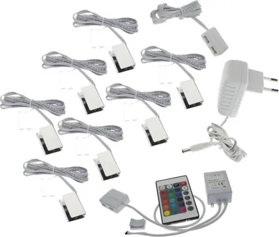 Produktbild von Glaskantenbeleuchtung Set mit 7 Clips