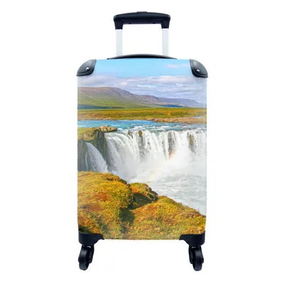Produktbild von MuchoWow® Koffer Handgepäck Trolley Rollkoffer Kleine Reisekoffer mit 4 Rollen - Wasserfall - Wasser - Natur - Cabin Size < 55x40x23 cm & 55x40x20 cm - Fotokoffer - Kabinenkoffer - Boardgepäck - Reise-Box - Reisekoffer - Reisegepäck - Koffer mit Bild - Trolley für Kinder
