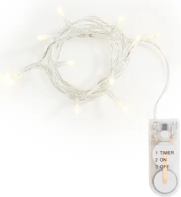 Produktbild von VBS Mini-LED-Lichterkette, mit Timer, mit Knopfzellen 10 LEDs