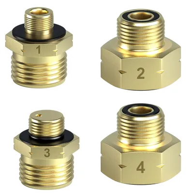 Produktbild von Solidchoice – Gasadapter-Set für europäische Gasflaschen