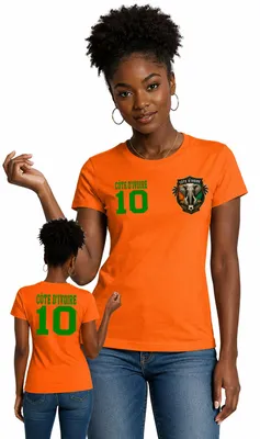 Produktbild von Elfenbeinküste Fanshirt Rückenprint Nummer 10 Fußball Print