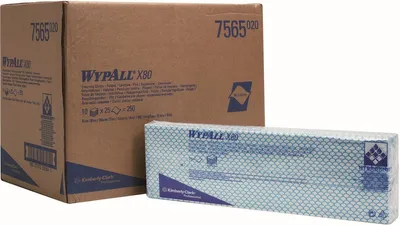 Produktbild von Wischtücher Wypall X80 1-lagig 41,6x34,4cm Interfold blau
