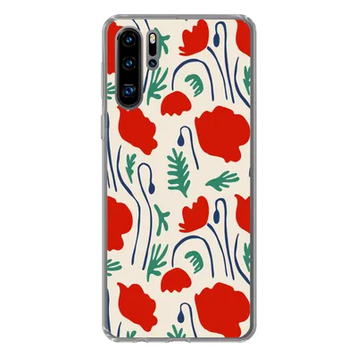 Produktbild von MuchoWow® Handyhülle Schutzhülle Hülle für Huawei P30 Pro Blumen - Rose - Muster Silikon Softcase Handy Hülle - Schutzdeckel