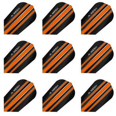 Produktbild von Mission | Mesh | Dart Flights | Slim | 100 Mikron | Orange | 3 Sets = 9 Flights
