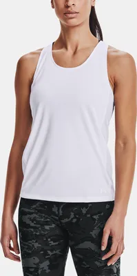 Produktbild von Under Armour Fly By Tank Women white/reflective 1361394-100 - L