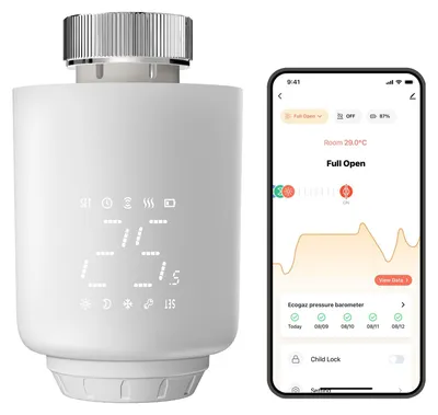 Obrázek produktu pro Chytrý Wi-Fi termostat pro radiátory, digitální termostat pro vytápění