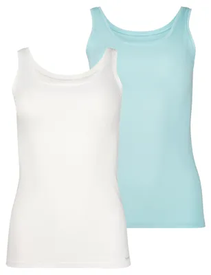 Produktbild von 2er-Pack SKINY Damen Unterhemd Advantage Baumwolle Stretch