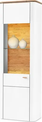 Produktbild von Vitrine SANSIBAR VISTRA BHT 69x207x37 cm weiß Glasschrank