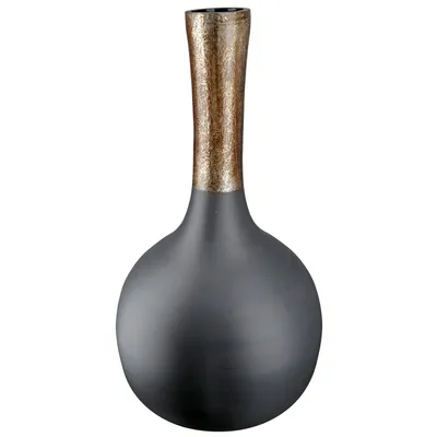 Produktbild von GILDE Vase, "Rustik", Glas, kupferfarben, schwarz, , H. 45 cm, D. 21 cm 51155