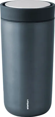 Immagine prodotto di Stelton To Go Click Becher, Thermobecher, Coffee Travel Mug, Edelstahl, Dark Blue Metallic, 340 ml, 685-18