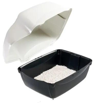 Productafbeelding van Ferplast kattenbak met deksel, geschikt voor buiten, voor grote katten, met dubbele