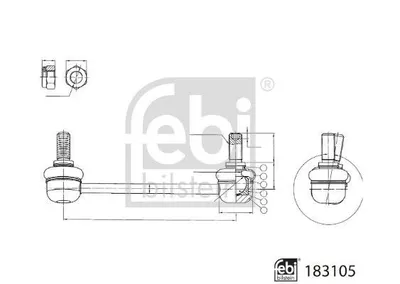 Produktbild von FEBI BILSTEIN Koppelstange Stabilisator Vorne Links 183105