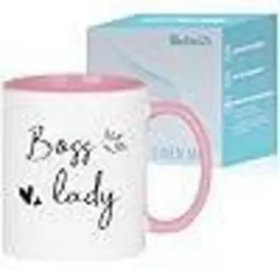 Immagine prodotto di Tazza da caffè "Boss Lady" bianca, 330 ml, idea regalo per la direttrice