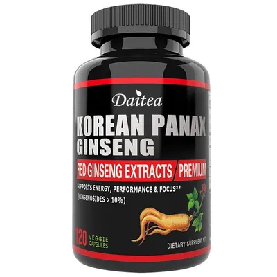 Immagine prodotto di Ginseng coreano rosso 1000mg (120 capsule) integratore alimentare, energia, resistenza, salute sessuale, umore, resistenza, fertilità