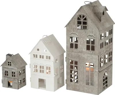 Immagine prodotto di Boltze Laternen Set Firenza Windlichter 3-teilig stilvolles Design Lichthaus