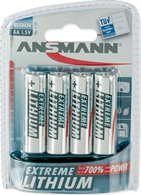 Obrázek produktu pro Ansmann Mignon AA/FR6, Baterie na jedno použití, Alkalický, 1,5 V, 2 kusů, Stříbrná, 120 mm