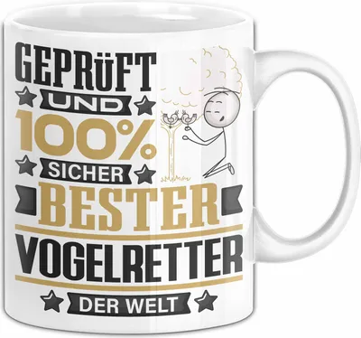 Produktbild von Vogelretter Geschenk Lustiger Spruch für Vogelretter Geschenkidee Bester Vogelretter Der Welt (Weiß)