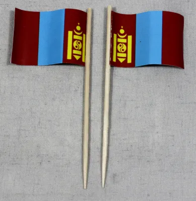 Produktbild von Party-Picker Flagge Mongolei Papierfähnchen in Spitzenqualität 25 Stück Beutel