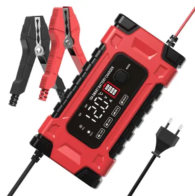 Produktbild von Extralink Automatisches Batterieladegerät LCD 12/24 V, 10 A, intelligentes Ladegerät