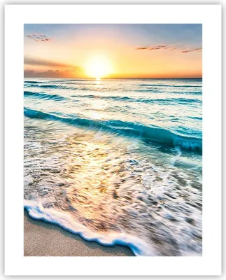 Produktbild von Poster - Poster ohne Rahmen - Meer Welle Strand - 40x50 cm - Wand Bild - Wanddeko - Wandbilder - Kunstposter - Wandposter - Bilder - Kunstdruck - Wanddekoration - Wandbild - P2XPA40x50-3621