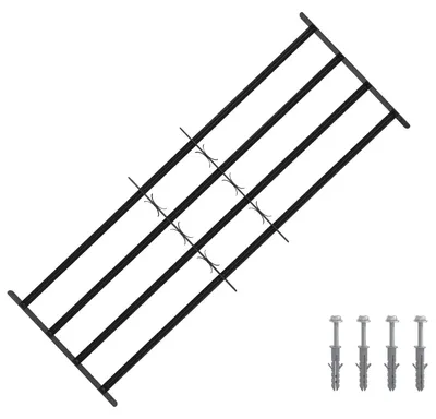 Obrázok produktu pre vidaXL Bezpečnostná mreža na okná so 4 priečnymi tyčami, 3 ks, 93–174 cm