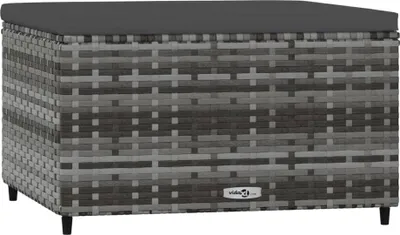 Obrázok produktu pre vidaXL Záhradná stolička s vankúšom Grey Poly Rattan