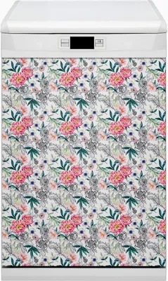 Produktbild von Magnet für Spülmaschine Abwaschbar 45x80 cm Magnet für Spülmaschine Magnetmatte Dekor - Frühlingsgemälde