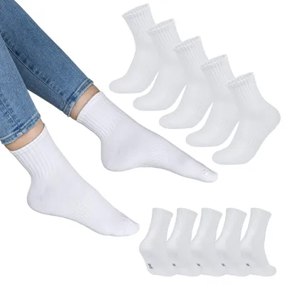 Produktbild von Tennissocken Sportsocken Uni ohne Naht Baumwolle 100% Komfort Herren Damen 5/10/20/30 Paar Größen 35-50 Weiß 30 Paar 47 - 50