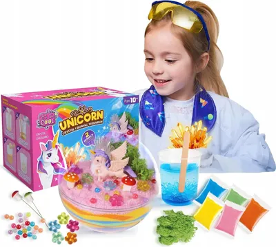 Produktbild von LED Kristallzucht Lernset Aquarium Einhorn