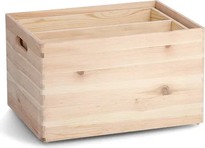 Produktbild von Zeller Set Allzweckkiste, 3 tlg., Kiefernholz, verschiedene Größen Größe: 40x30x24cm