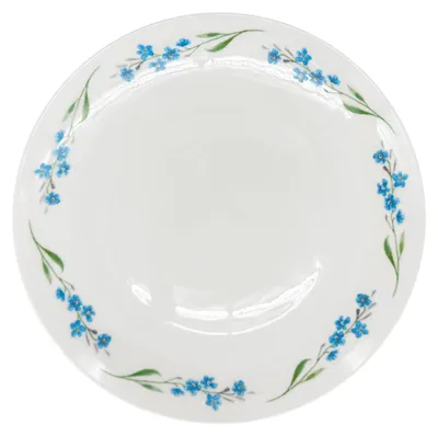 Obrázok produktu pre Porcelánový plytký tanier Luna Pomněnka ø 28 cm, biela/modrá