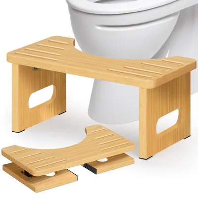Image de Solidchoice - Tabouret de bain pliable en bois pour adultes