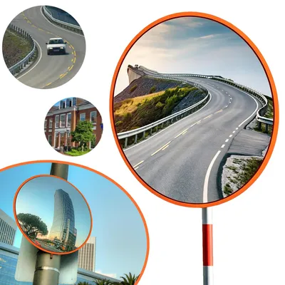Produktbild von Verkehrsspiegel 30 cm Konvex, Runder Sicherheitsspiegel, Überwachungsspiegel für Ausfahrten