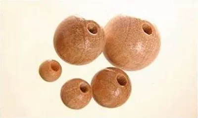 Produktbild von Holzperle rund natur 4 mm Lochgröße 1,8 mm