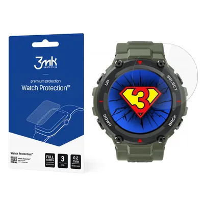 Produktbild von 3mk Display Hybridglas Watch Protection für Xiaomi Amazfit T-Rex 1.3 0,2mm (3 Stück)
