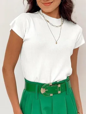 Stricktop - Stehkragen - Slim Fit - Leichtgewicht - Atmungsaktives Material - Sommertop