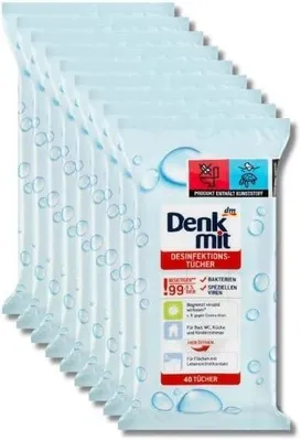 Produktbild von Denkmit Desinfektionstücher, 360 Tücher, Beseitigt 99,9% Bakterien & Viren, Für Oberflächen
