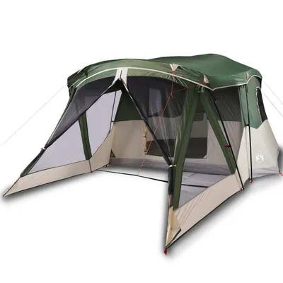 Produktbild von Campingzelt mit Vorzelt 4 Personen Grün Wasserdicht