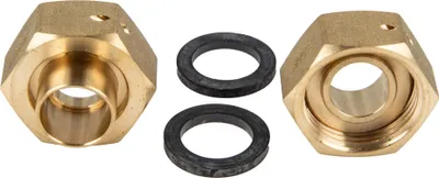 Immagine prodotto di Set di connessione a vite per contatori d'acqua JS con presa a saldare da 22 mm x dado per raccordo da 1 pollice - MS vuoto
